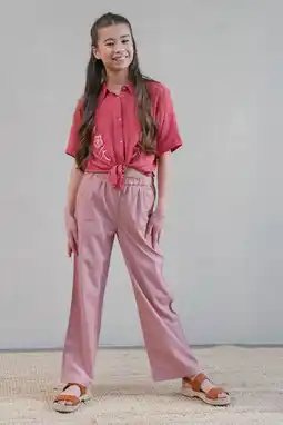 Wehkamp Like Flo straight casual broek oudroze aanbieding