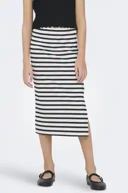 Wehkamp KIDS ONLY GIRL gestreepte plissé rok zwart aanbieding