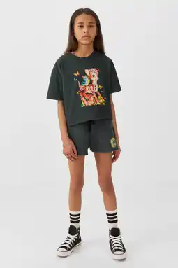 Wehkamp Coolcat korte broek Steffie met printopdruk donkergrijs aanbieding