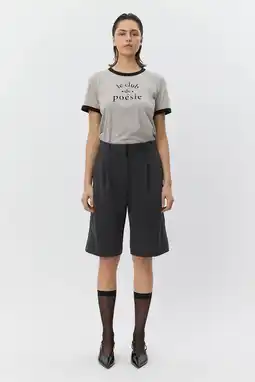 Wehkamp Sofie Schnoor wide leg bermuda short grijs aanbieding