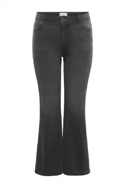 Wehkamp ONLY CARMAKOMA flared jeans grey denim aanbieding