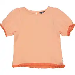 Wehkamp QPI T-shirt oranje met textuur aanbieding