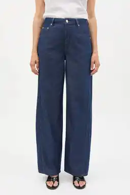Wehkamp MADS NØRGAARD - COPENHAGEN Air Denim Christel Jeans wide leg jeans dark blue denim aanbieding