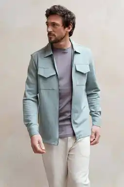 Wehkamp Kultivate overshirt grijsblauw aanbieding