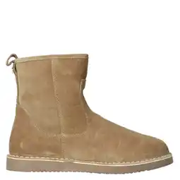 Wehkamp Babouche Armel-2 gevoerde suède enkelboots beige aanbieding