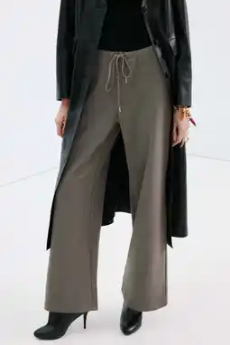 Wehkamp Mango regularwaist broek taupe aanbieding