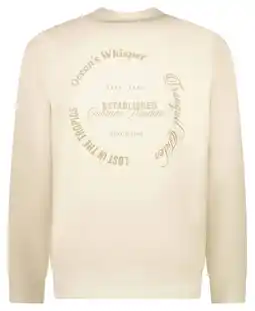 Wehkamp Cars sweater met backprint ecru aanbieding