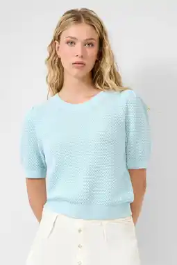 Wehkamp QS top lichtblauw fijngebreid aanbieding