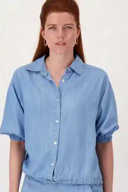 Wehkamp Zusss blouse light blue denim aanbieding