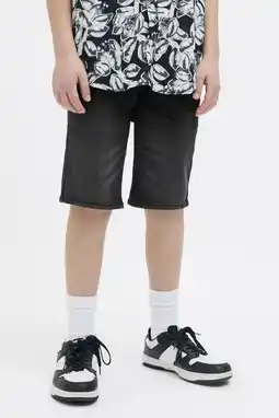 Wehkamp JACK & JONES JUNIOR denim short black denim aanbieding
