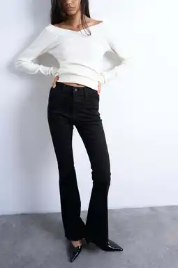 Wehkamp TOPSHOP Tsjamie Hr Flare Dnm Jeans Bl Noos highwaist flared jeans black denim aanbieding
