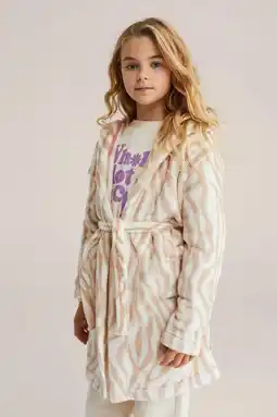 Wehkamp WE Fashion Badjas zebra print aanbieding