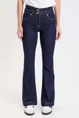 Wehkamp Cache Cache flared jeans dark blue denim aanbieding