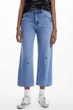 Wehkamp Desigual cropped jeans medium blue denim aanbieding