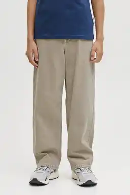 Wehkamp JACK & JONES JUNIOR highwaist loose fit jeans lichtbruin aanbieding