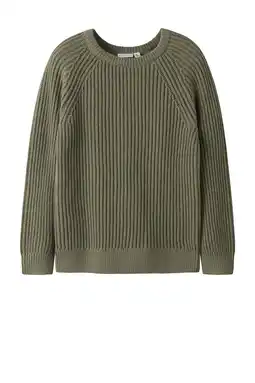 Wehkamp NAME IT KIDS trui groen grof gebreid aanbieding