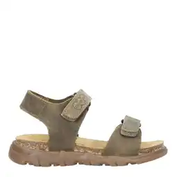 Wehkamp Develab leren sandalen kaki aanbieding