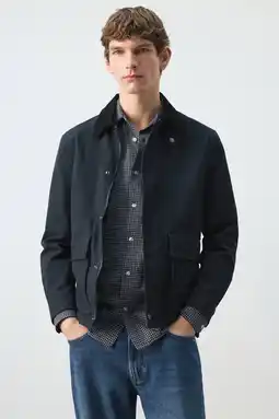 Wehkamp Mango Man tussenjas donkerblauw aanbieding