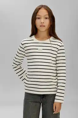Wehkamp Calvin Klein gestreepte longsleeve lichtgrijs aanbieding