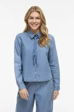 Wehkamp VILA denim blouse blauw aanbieding