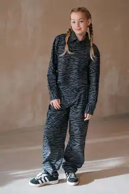 Wehkamp Like Flo Young wide leg cargobroek grijs aanbieding