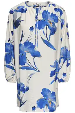 Wehkamp ONLY gebloemde mini jurk blauw aanbieding