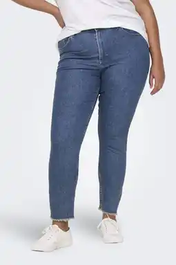Wehkamp ONLY CARMAKOMA mid waist skinny jeans medium blue denim aanbieding