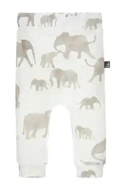 Wehkamp Babystyling baby regular fit broek met all over print wit/beige aanbieding