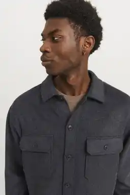 Wehkamp JACK & JONES ESSENTIALS overshirt zwart aanbieding
