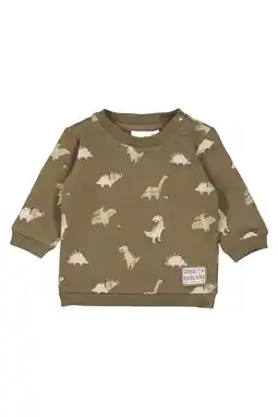 Wehkamp Feetje sweater Rawrsome olijfgroen aanbieding