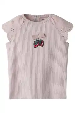 Wehkamp NAME IT BABY T-shirt roze broderie aanbieding