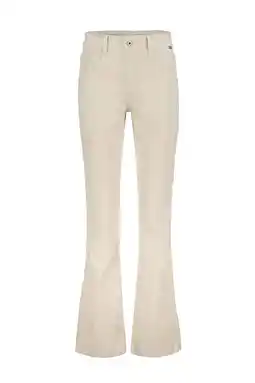 Wehkamp Red Button corduroy flared highwaist flared broek beige aanbieding