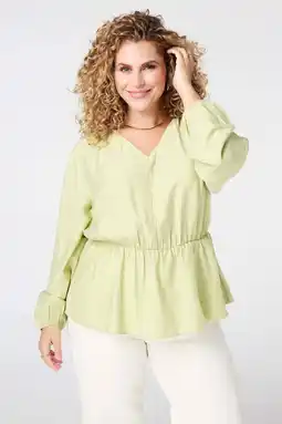 Wehkamp MS Mode blousetop lichtgroen aanbieding