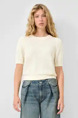 Wehkamp QS top ecru fijngebreid aanbieding