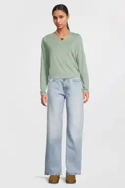 Wehkamp Anytime longsleeve V-hals lichtgroen aanbieding