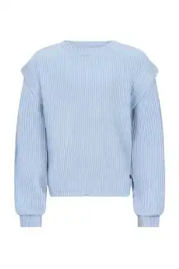 Wehkamp Retour Jeans trui lichtblauw grof gebreid aanbieding