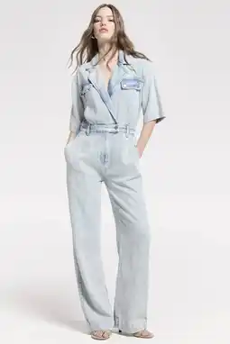 Wehkamp Homage to Denim jumpsuit light blue denim aanbieding