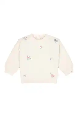 Wehkamp Little Dutch gebloemde sweater ecru aanbieding