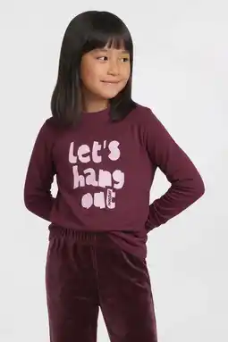 Wehkamp Anytime longsleeve met printopdruk bordeauxrood aanbieding