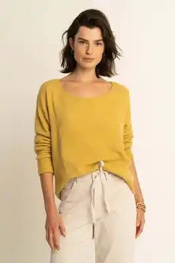 Wehkamp Expresso pullover geel gebreid aanbieding