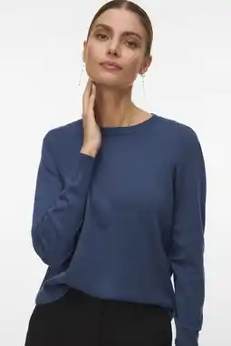 Wehkamp VERO MODA trui donkerblauw gebreid aanbieding