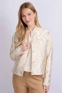 Wehkamp CS the Label jasje met glitter beige aanbieding