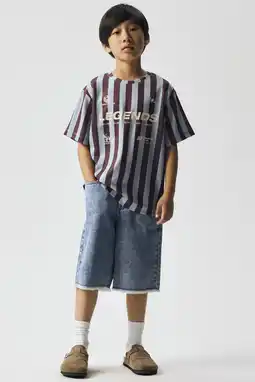 Wehkamp NAME IT KIDS gestreepte T-shirt paars aanbieding