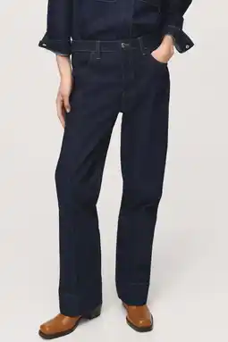 Wehkamp Mango straight leg jeans dark blue denim aanbieding