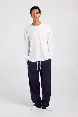 Wehkamp America Today pyjamabroek Lio donkerblauw/rood aanbieding