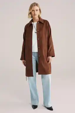 Wehkamp WE Fashion imitatiesuede trenchcoat bruin aanbieding