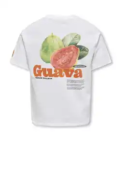 Wehkamp KIDS ONLY GIRL T-shirt met backprint wit aanbieding