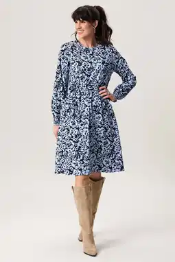 Wehkamp Miss Etam A-lijn jurk blauw aanbieding