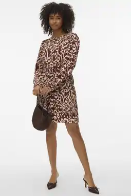 Wehkamp VERO MODA mini jurk donkerrood aanbieding