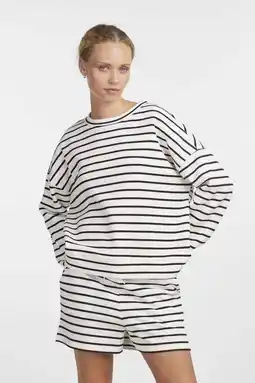 Wehkamp PIECES sweatshort PCCHILLI wit/zwart aanbieding